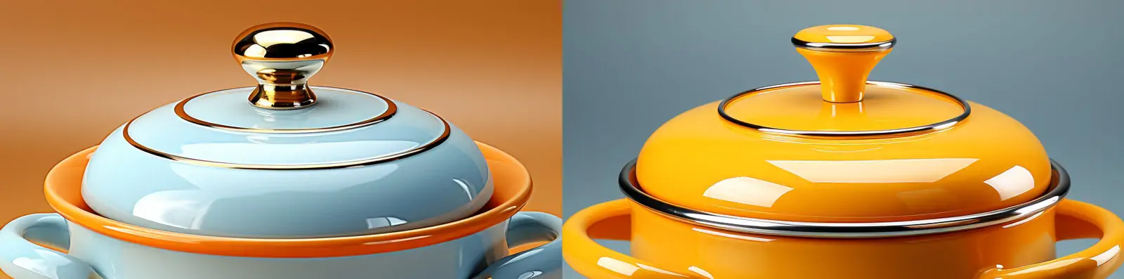 时尚彩色潮流彩瓷汤锅砂锅造型立体电商产品广告摄影海报Midjourney关键词咒语分享