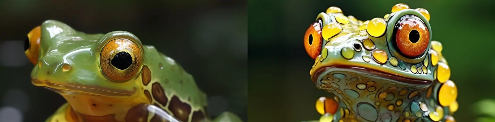 创意半透明稀有动物松鼠蛙青蛙生活习惯特写连拍高清摄影海报Midjourney关键词咒语分享