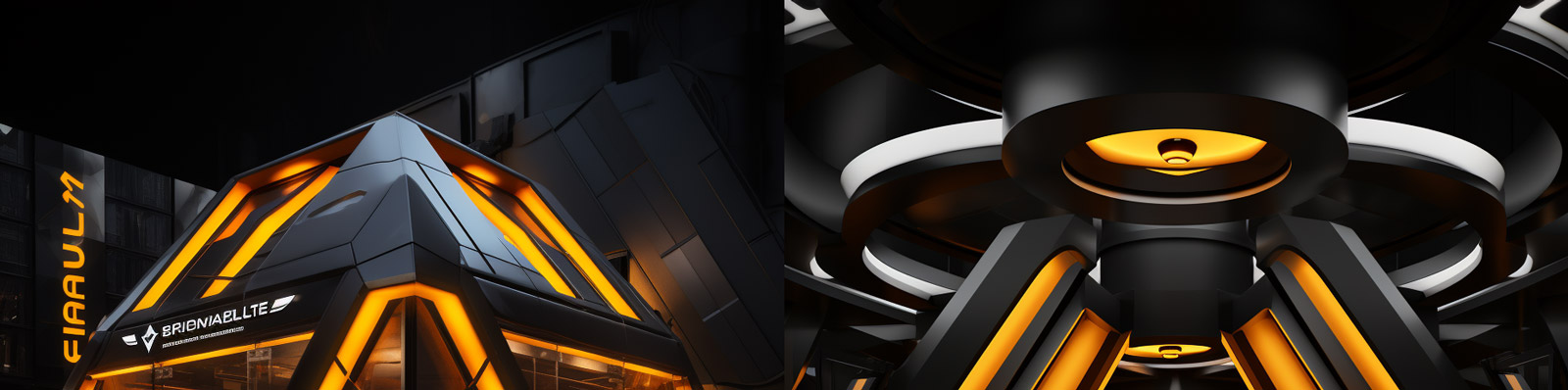 创意未来主义兰博基尼汽车跑车概念充气快闪店空间展示Midjourney关键词咒语