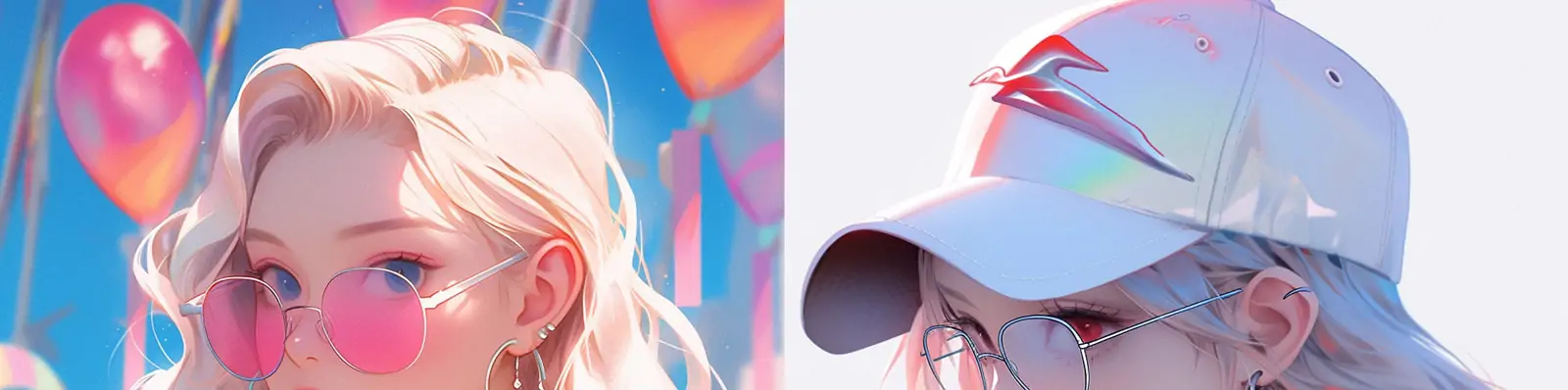 3D逼真动漫卡通夏季潮流时尚服装可爱女孩肖像插图Midjourney关键词咒语分享