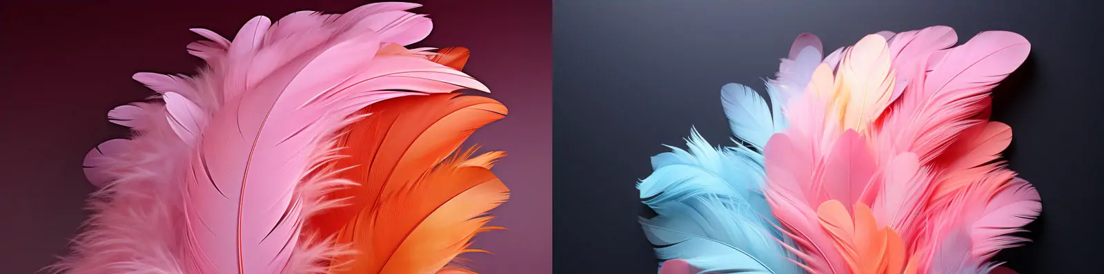 创意彩色概念艺术时尚流行立体感羽毛造型封面摄影海报背景Midjourney关键词咒语分享