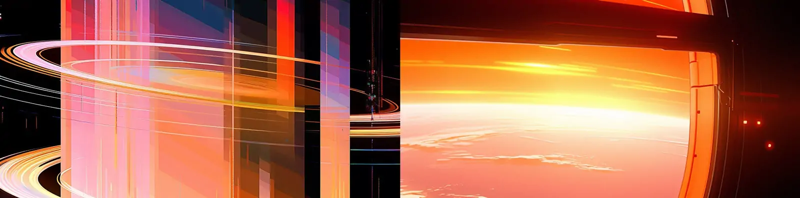 土星空间站窗户外面景观国家地理星球空间科技海报背景Midjourney关键词咒语分享