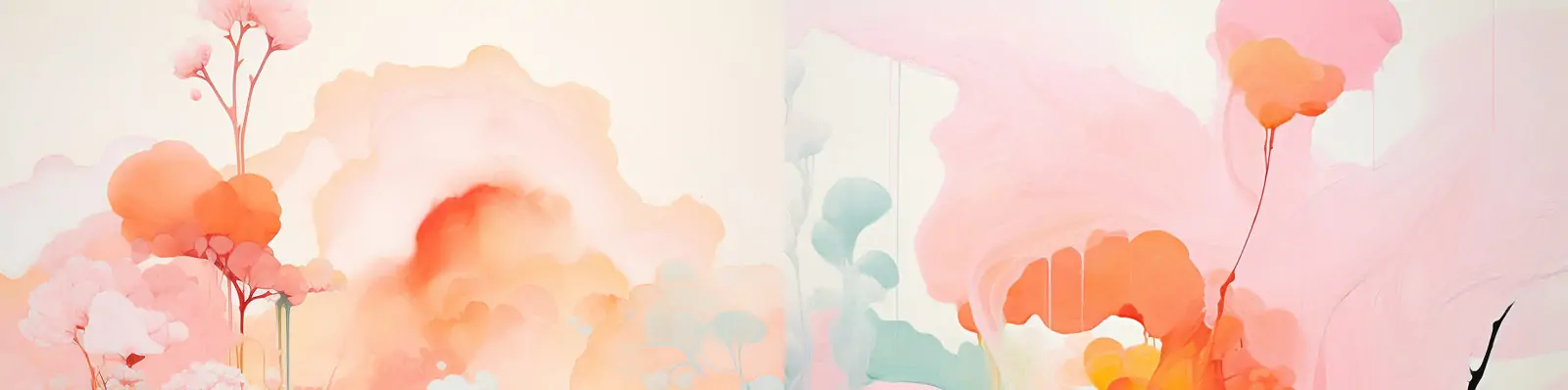 超现实主义彩色水彩喷墨艺术梦幻山水风景水墨画Midjourney关键词咒语分享