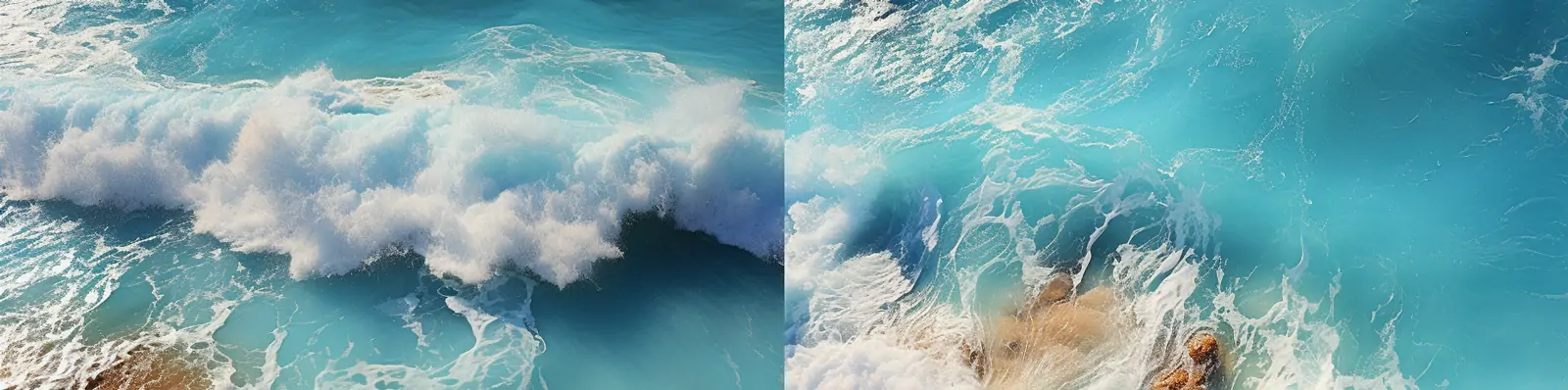 创意商业大海沙滩海浪美丽大自然艺术鸟瞰图海报背景Midjourney关键词咒语分享