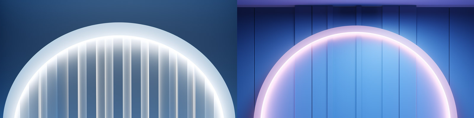 极简主义蓝色渐变几何条纹图形立体空间海报背景Midjourney关键词咒语分享