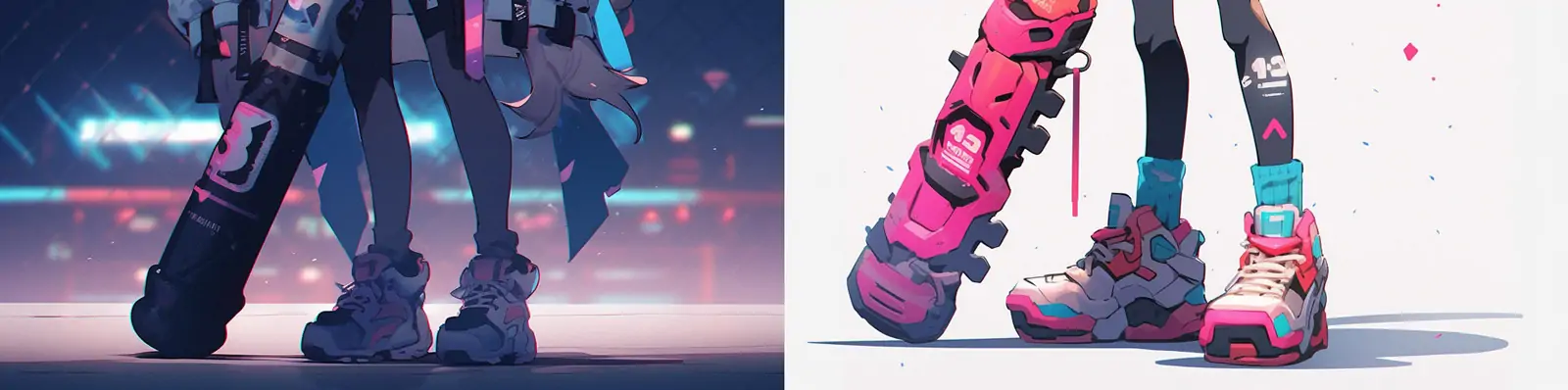 动漫卡通可爱酷女孩棒球棍全身形象玩具盲盒角色插图Midjourney关键词咒语