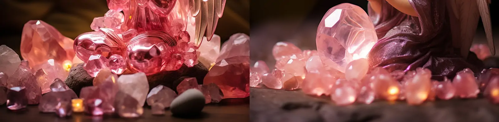 粉红色透明水晶天使翅膀祈祷钻石雕像工艺品艺术模型midjourney关键词咒语分享