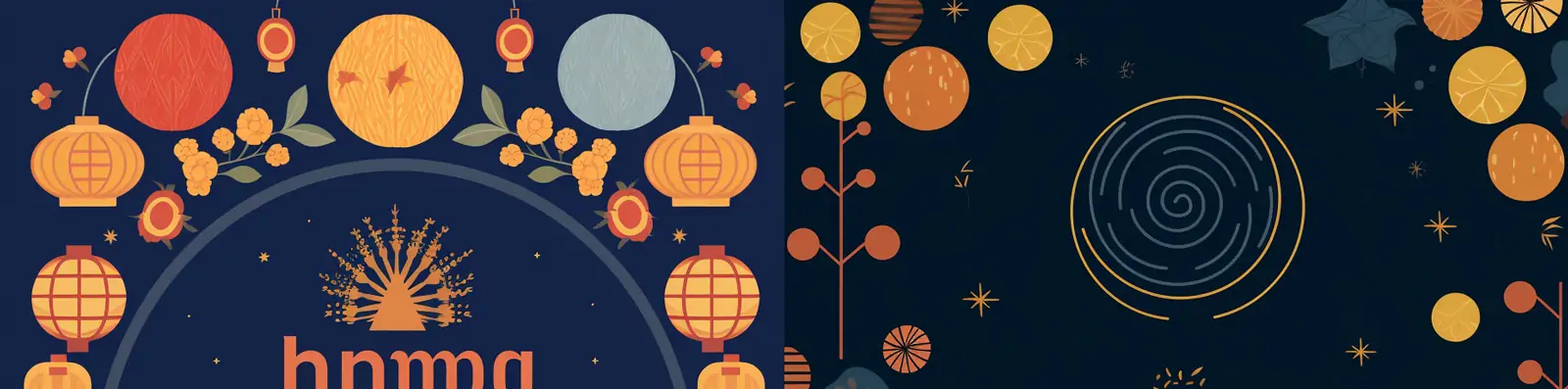 传统手绘矢量风格中秋节月亮兔子海报设计插图素材midjourney关键词咒语