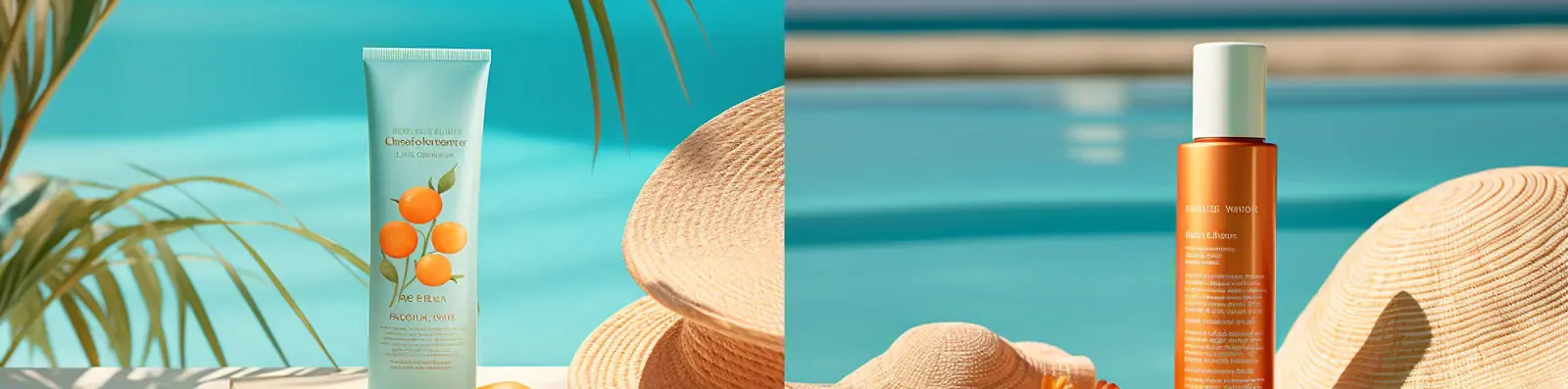 时尚简约化妆品护肤品防晒霜电商产品广告拍摄海报背景Midjourney关键词咒语