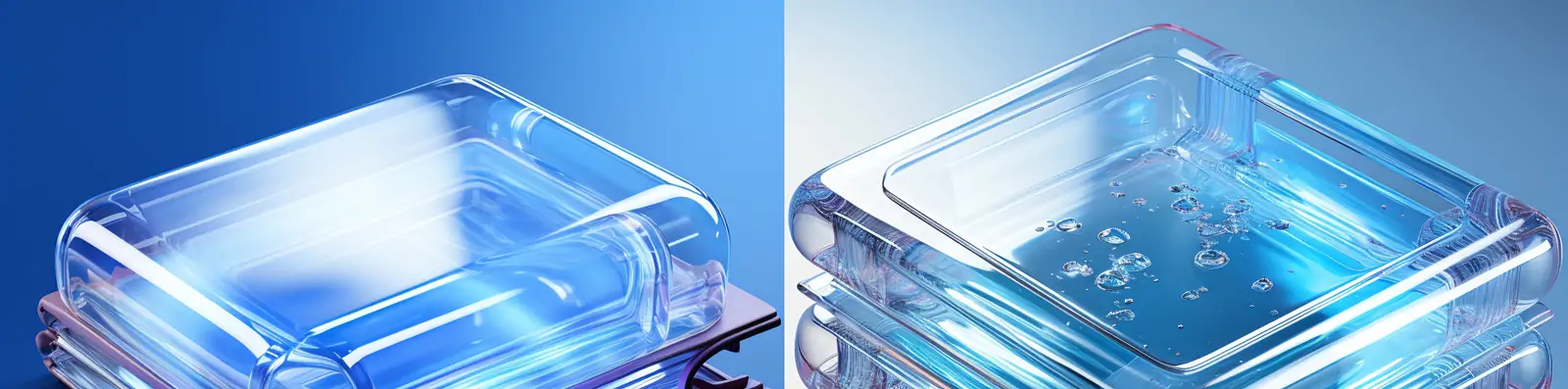 未来主义蓝色磨砂玻璃透明技术数据可视化立体书籍封面图标插图midjourney关键词咒语分享