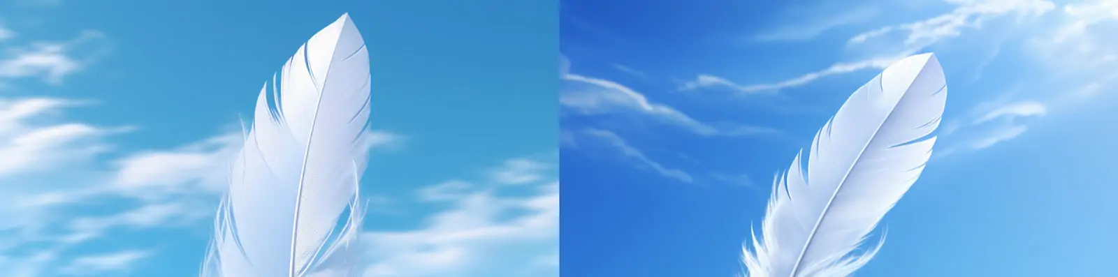 创意极简主义蓝天白云羽毛云朵形状艺术摄影海报背景Midjourney关键词咒语分享