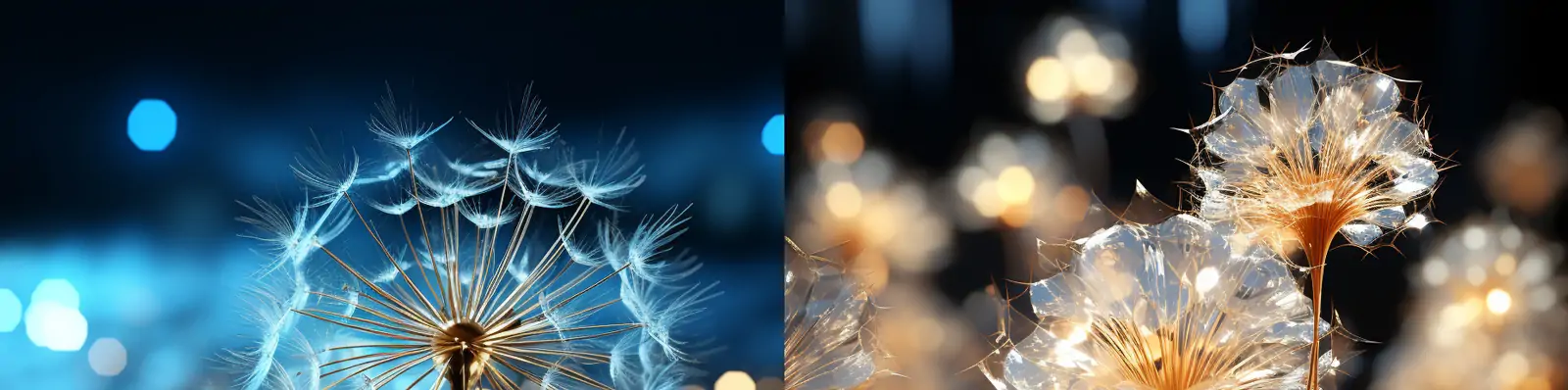 创意唯美透明蒲公英植物粒子开花特写艺术摄影写真海报midjourney关键词咒语分享