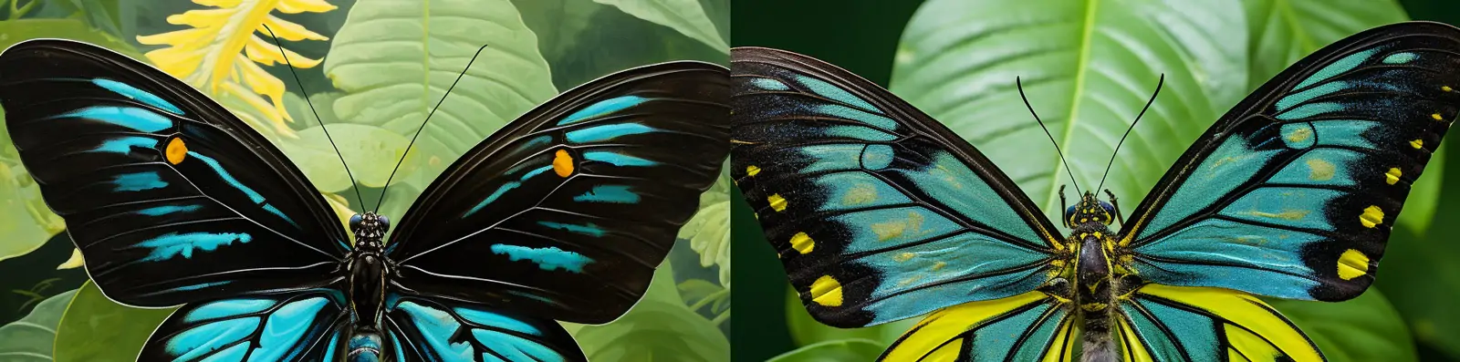 稀有动物南方鸟蛛彩色蝴蝶外貌生活习惯动物特写摄影海报Midjourney关键词咒语分享