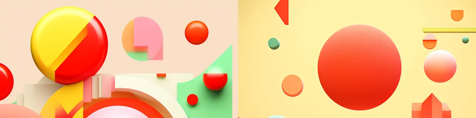 创意抽象彩色艺术几何图形圆形流线型艺术立体空间海报背景Midjourney关键词咒语