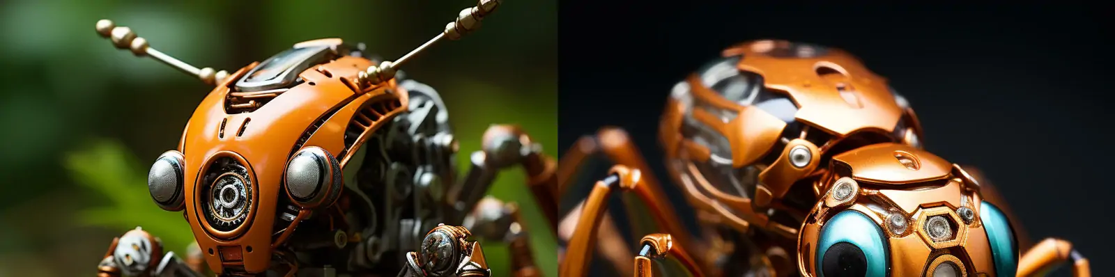 创意未来主义科技机械化电路蚂蚁模型微距相机摄影海报Midjourney关键词咒语分享