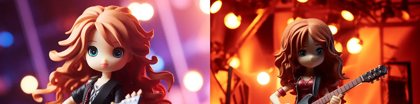 3D潮流迪士尼动漫卡通中国女孩舞台吉他歌唱立体模型玩具盲盒Midjourney关键词咒语分享