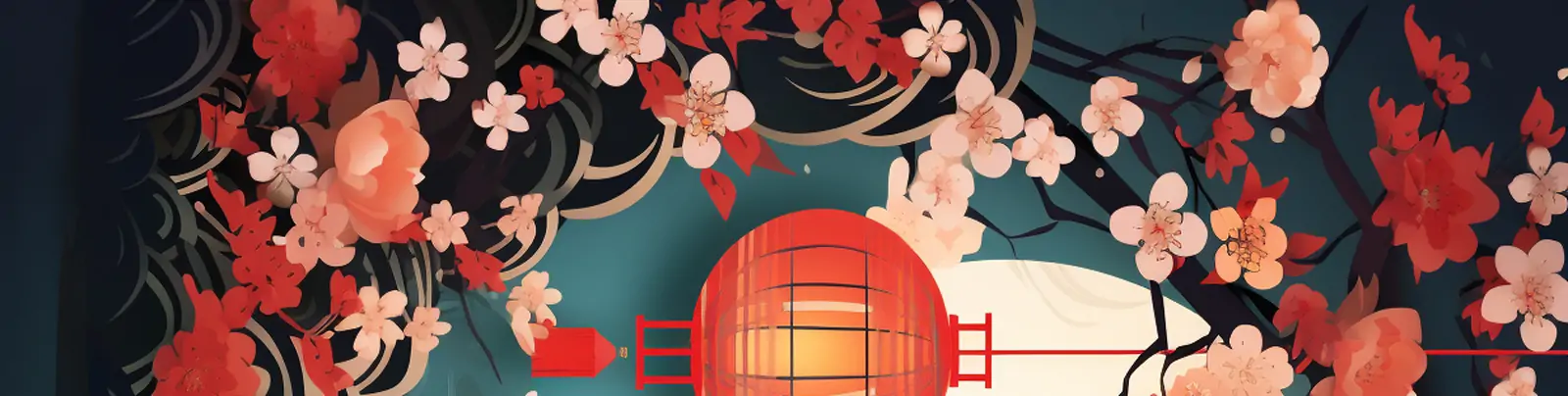 传统中秋节矢量风格月亮灯笼海报设计素材midjourney关键词咒语