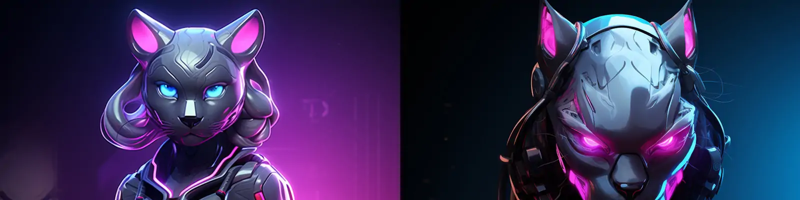 未来主义科技人工智能霓虹灯美洲豹机器人机械铠甲模型Midjourney关键词咒语分享