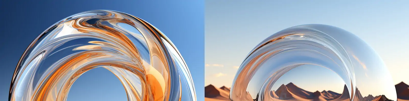 创意抽象艺术磨砂圆形丙烯酸板悬垂透明立体图形海报背景Midjourney关键词咒语分享