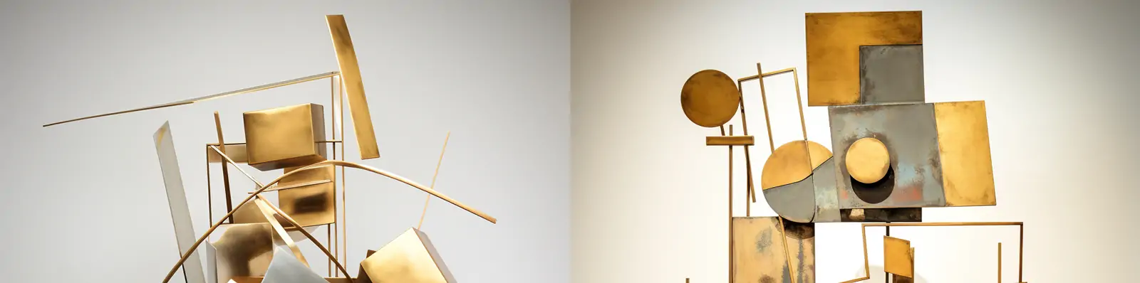 创意金属黄铜抽象几何艺术流畅线条装置摆件工艺品Midjourney关键词咒语分享