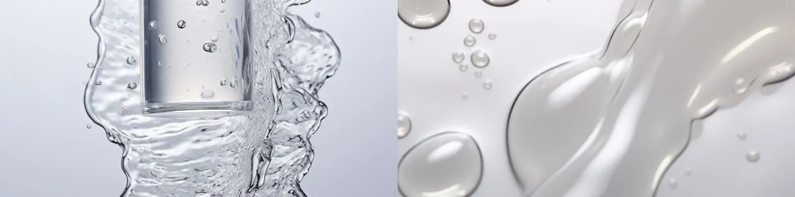 黄色透明液体化妆品凝胶质地水滴气泡微距逼真摄影海报背景Midjourney关键词咒语