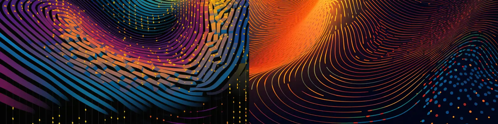 蓝色抽象艺术流动线条光点光效数字音乐有机三维立体海报背景Midjourney关键词咒语