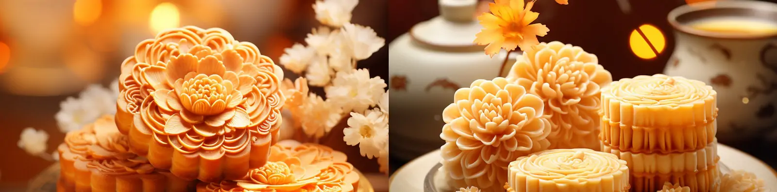 中国传统节日中秋节高端立体雕花月饼礼盒电商产品广告海报Midjourney关键词咒语分享