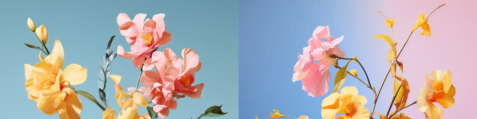 超现实主义半透明花瓶插花鲜花植物艺术生动工艺品摆件Midjourney关键词咒语分享