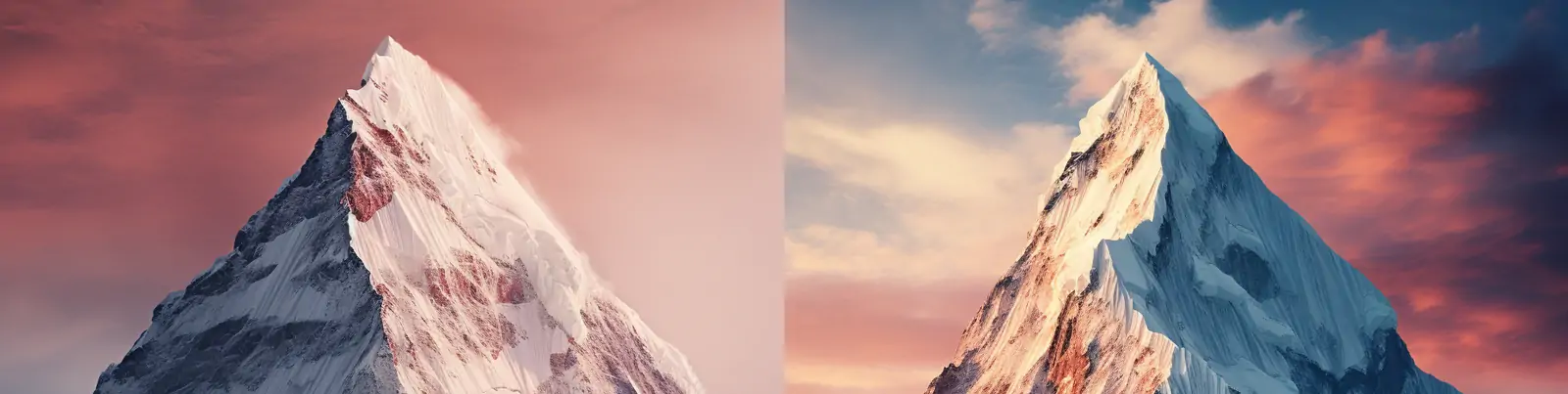 巍峨耸立雪山自然风景高清逼真艺术摄影海报壁纸背景midjourney关键词咒语分享