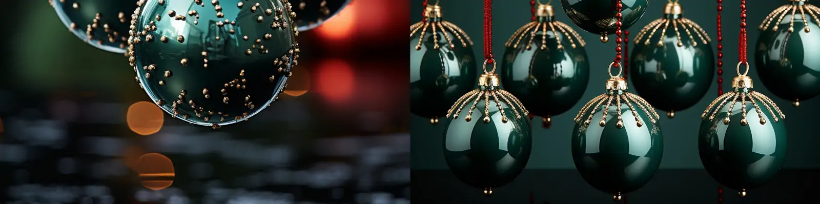 圣诞节气氛装饰品圣诞球铃铛海报背景midjourney关键词咒语分享