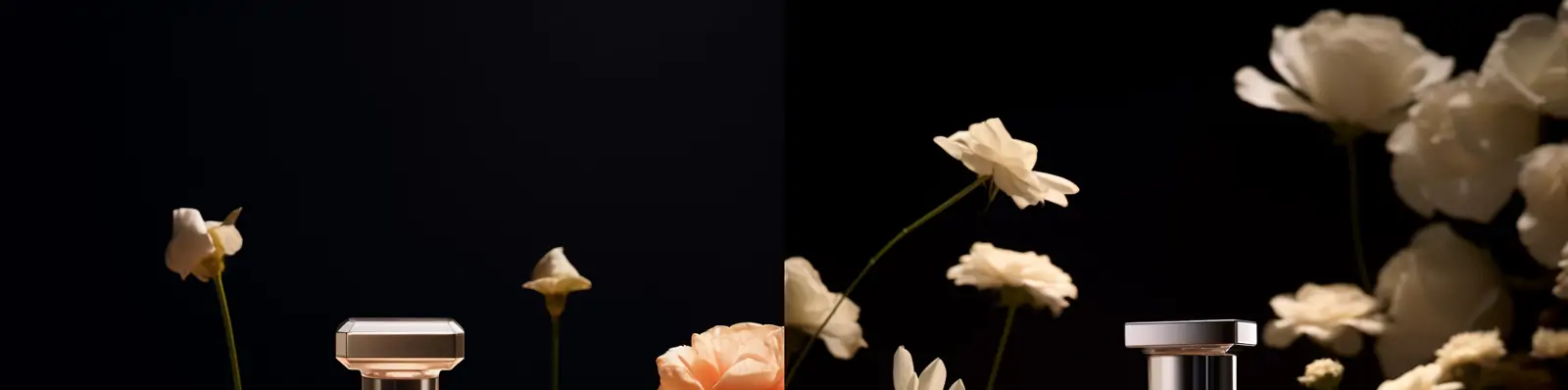 天然清新香奈儿香水香氛化妆品护肤品电商产品广告摄影海报背景midjourney关键词咒语分享