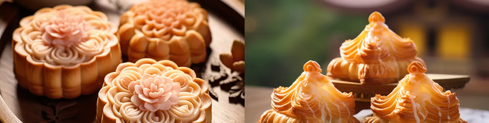 传统中秋节美味月饼制作造型展示海报设计素材midjourney关键词咒语