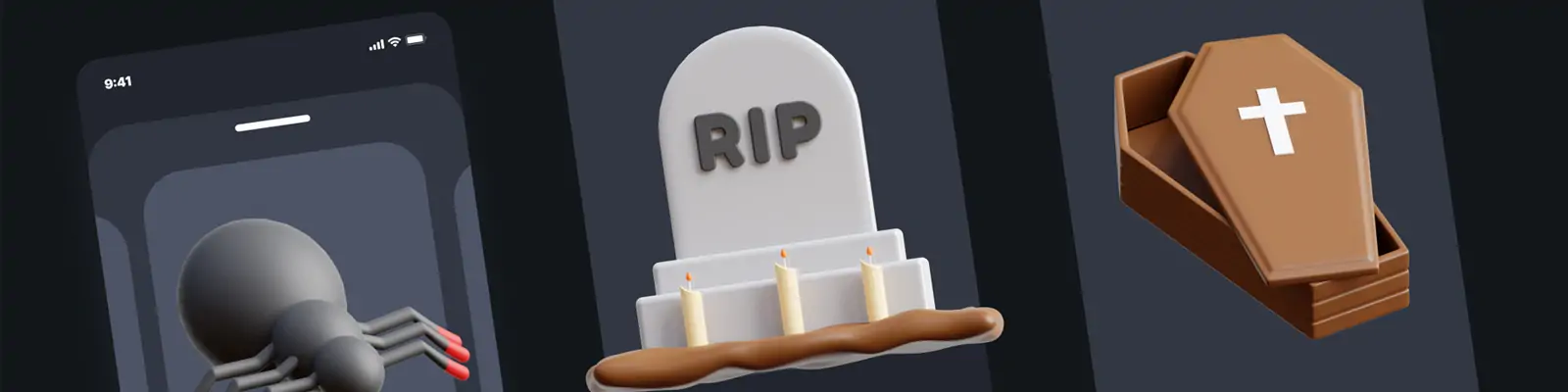 3D立体万圣节南瓜灯节日装饰元素png图标插图模型blender