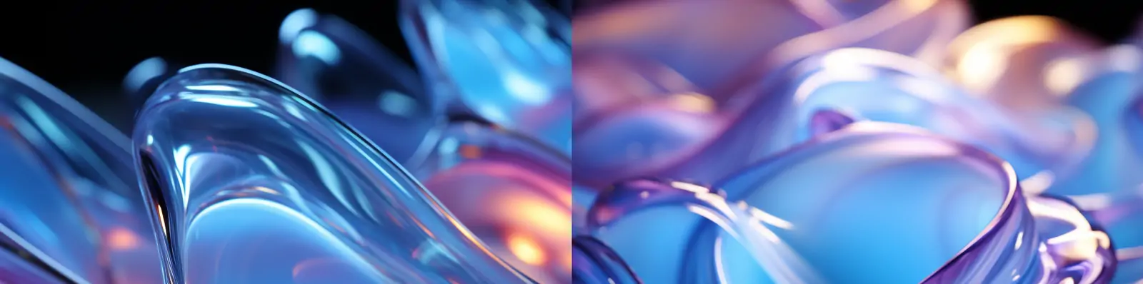 紫色柔和圆圈圆形波浪树脂彩色渐变透明逼真图案壁纸海报背景midjourney关键词咒语分享