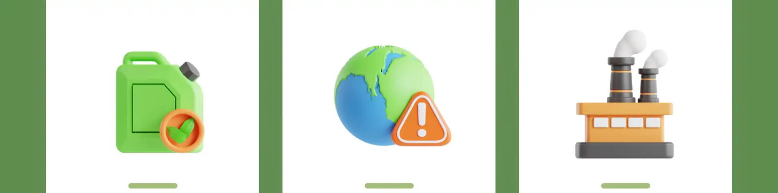 3D立体绿色环保气候变化能源循环利用图标插图模型blender