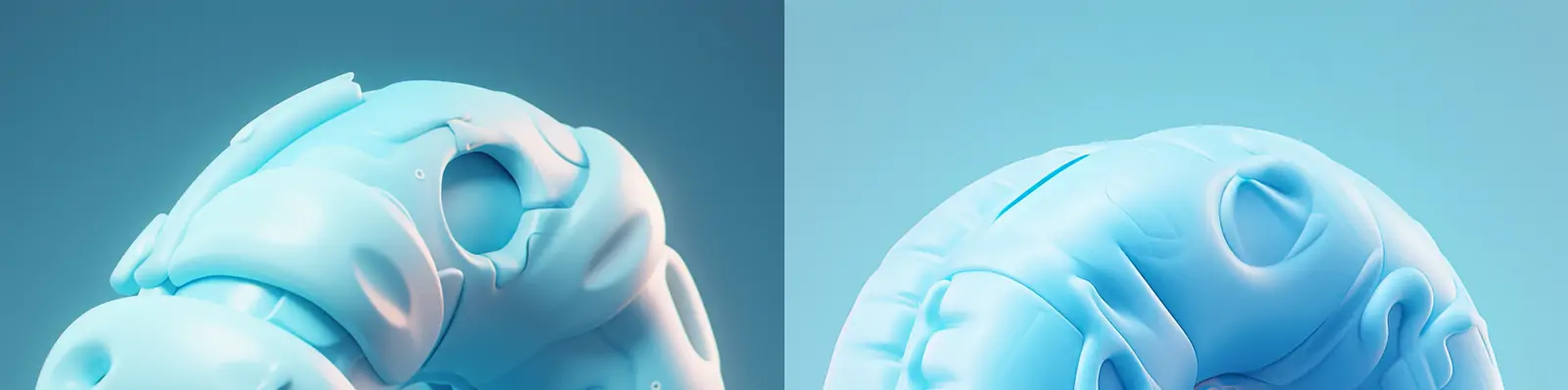 创意字母O充气效果高级塑料材质C4D立体气球模型midjourney关键词咒语分享