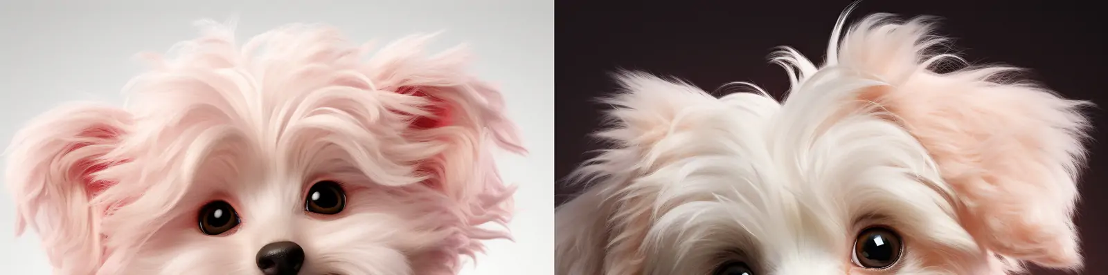 可爱粉色小狗马尔蒂波芭比娃娃造型艺术摄影写真海报midjourney关键词咒语分享