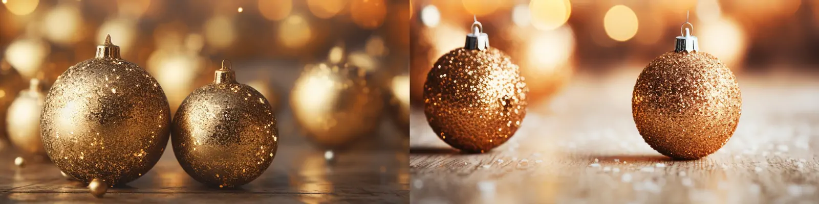 创意抽象金色圣诞节圣诞球装饰元素散焦模糊光影海报背景midjourney关键词咒语分享