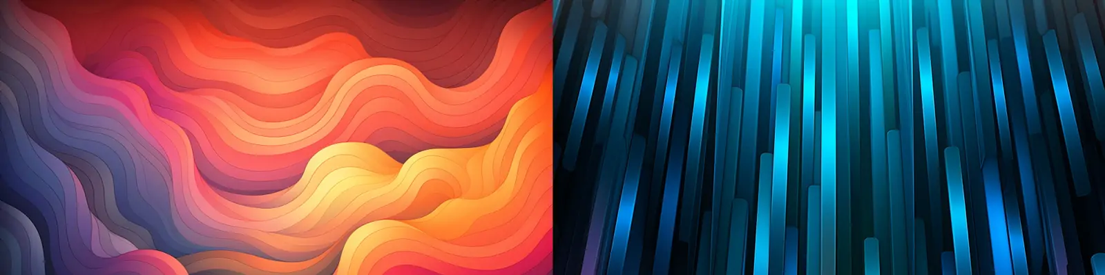 复古流动彩色渐变线条光效彩虹科技立体海报背景midjourney关键词咒语分享