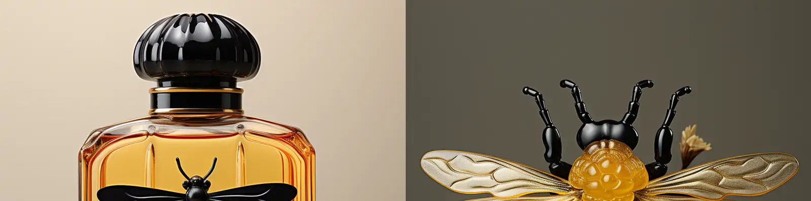 高端黄色GUCCI香水瓶东方极简主义中国水墨风格包装广告摄影海报midjourney关键词咒语分享