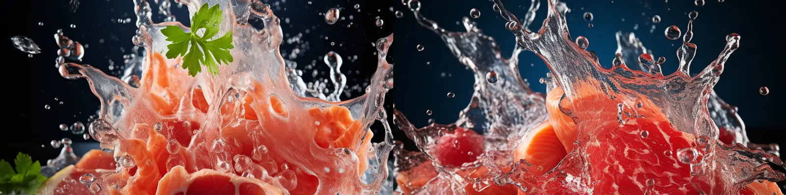 创意新鲜生鲜电商肉类水花飞溅商业广告艺术杂志封面摄影海报midjourney关键词咒语分享