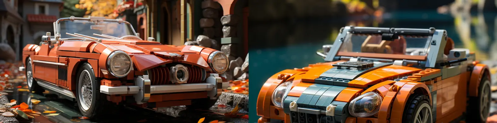 儿童益智捷豹XK汽车乐高积木拼插玩具电商产品广告摄影海报midjourney关键词咒语