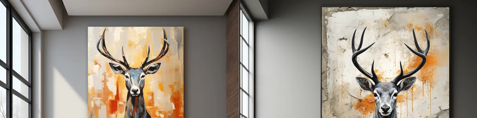 时尚现代室内家居设计客厅空间抽象艺术印象派壁画摄影海报midjourney关键词咒语分享