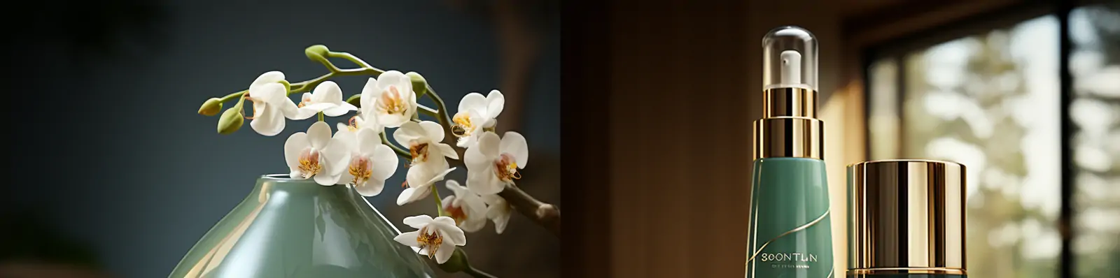 极简主义化妆品护肤品美妆商业照片场景艺术摄影广告海报midjourney关键词咒语