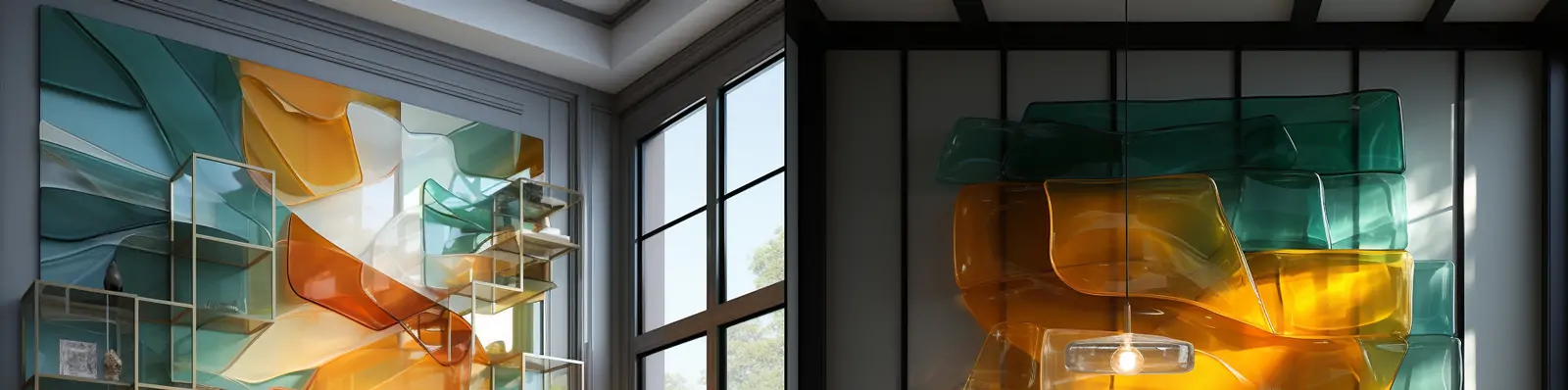 时尚现代室内家居装修设计客厅沙发透明大理石壁画空间摄影海报midjourney关键词咒语分享