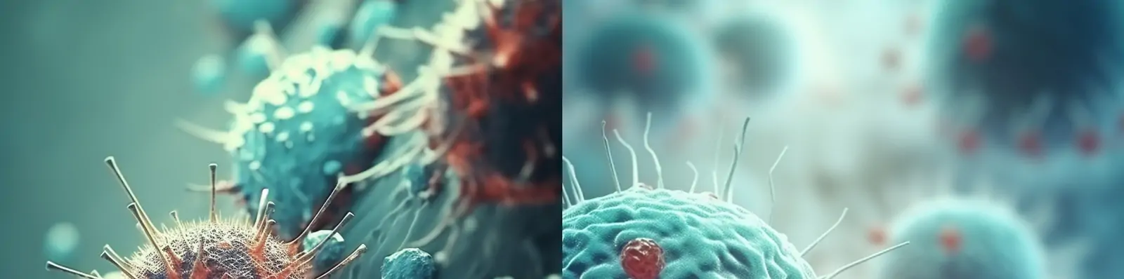 创意医疗科技病毒攻击细胞显微镜图像特写逼真摄影海报midjourney关键词咒语