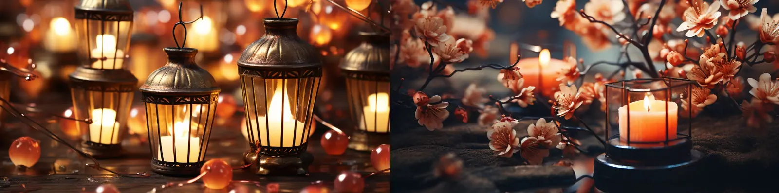 中国风传统节日庆祝新年春节元旦中秋节灯笼蜡烛场景艺术海报背景midjourney关键词咒语分享