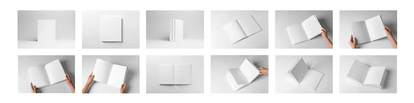 硬皮精装书本A4书籍封面内页包装展示贴图psd设计素材Mockup样机