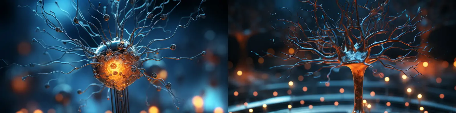 未来主义医疗科技健康立体神经元细胞显微镜特写镜头摄影海报背景midjourney关键词咒语