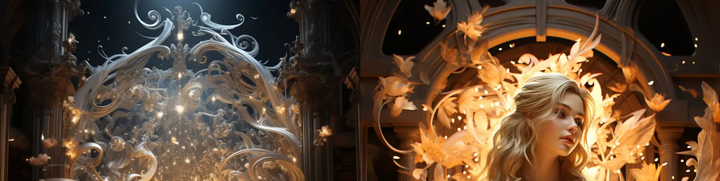 动漫可爱卡通童话世界公主魔法公主书籍人物故事插图海报midjourney关键词咒语分享